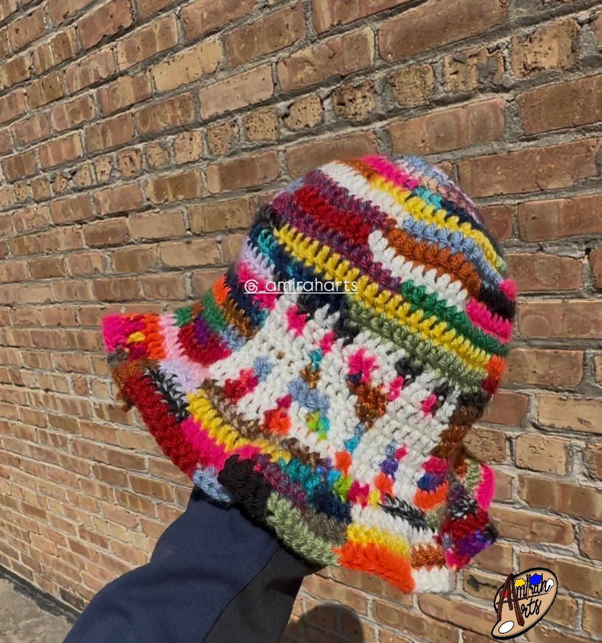 Scrap Yarn Crochet Bucket Hat (PRE-ORDER ONLY)