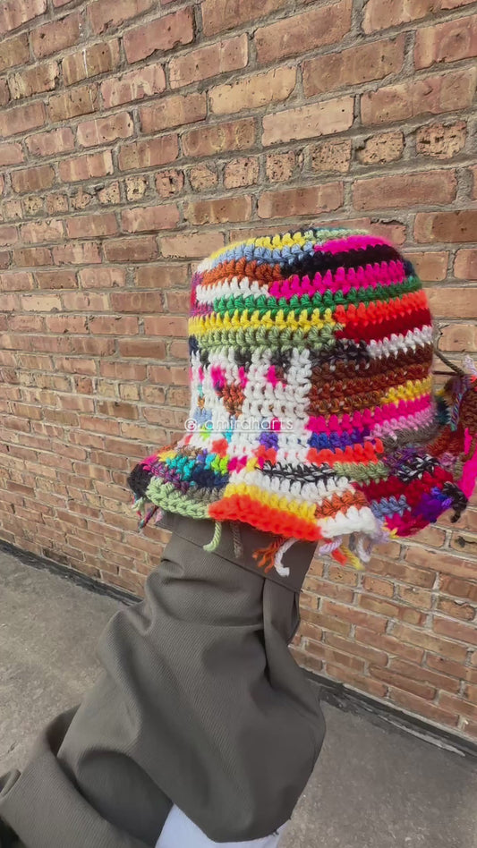 Scrap Yarn Crochet Bucket Hat (PRE-ORDER ONLY)